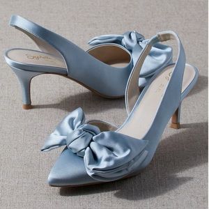 Seychelles Neve Heels-light blue slingback heels, wedding bride, size 9